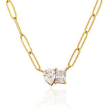 Vintage 18K Gold-Plated Square Zircon Necklace_Cwmm5602