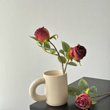 Vintage Single Head Rose Bouquet With Burnt Edges_Cwmm6509