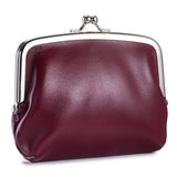 Vintage Leather Coin Wallet Double Clip Pouch_Cuab00386