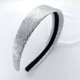 METALLIC RUCHED WAVE PU HEADBAND PALACE STYLE_CWAHA6318