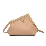 RETRO SIMPLE METAL CLIP SHOULDER BAG_CWAB1598