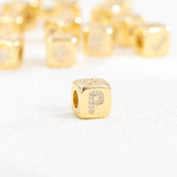 18K GOLD PLATED ZIRCONIA DICE PENDANT NECKLACE_CWMM5876