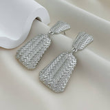 FASHIONABLE COMMUTING IRREGULAR TEXTURE EARRINGS_CWMM3202