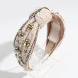 Vintage Rhinestone Flower Headband