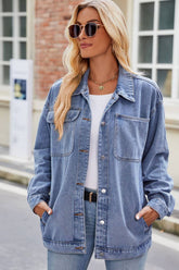 Vintage Washed Denim Jacket_Cwjj0093