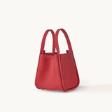 MEDIUM LEATHER BUCKET TOTE BASKET STYLE BAG_CWAB5335