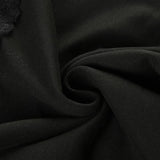 U-Neck Slim Fit Lace Patchwork Long Sleeve Top