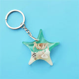 NEW STARFISH SHAPE ACRYLIC KEYCHAIN PENDANT_CWMM3716