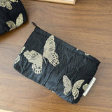 Golden Butterfly Makeup Bag Small Travel Washpouch_Cuab00687