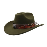 NEW ETHNIC STYLE WOOL FEDORA COWBOY JAZZ HAT_CWAH04497