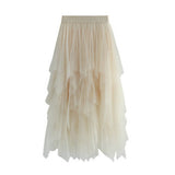 ASYMMETRICAL TULLE HIGH WAIST MIDI SKIRT_CWBMS0398