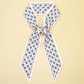 FLORAL LETTER SCARF HAIR TIE RIBBON_CWASC0081