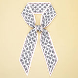 FLORAL LETTER SCARF HAIR TIE RIBBON_CWASC0081