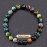 Crystal Natural Stone Beaded Bracelet Unisex_Cwmm11267