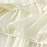 HIGH WAIST LACE TRIM A LINE TIERED MAXI SKIRT_CWBMS0363