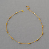 HANDMADE SHINY BEVEL SQUARE BEAD NECKLACE_CWAJE2121