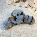 REX RABBIT FUR CLAWS ELEGANT MIXED COLOR CLIPS_CWASC1591
