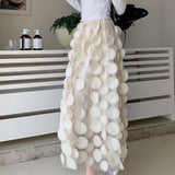 THREE DIMENSIONAL FLORAL TULLE MESH SKIRT_CWBLS0395