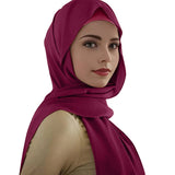 CHIFFON SHAWL HEADSCARF TWO PIECE SET_CWASC2431