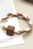 5PCS WOMEN TWO TONE BRAIDED CASUAL HAIR TIE_CWAHA0171