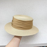 HIGH GRADE SATIN FLAT TOP SUN HAT FOR WOMEN_CWAH3447