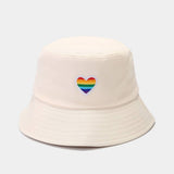 RAINBOW HEART FOLDABLE BUCKET HAT_CWAH1638