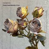 HIGH END BURNT EDGE ROSE BOUQUET FOR TABLE DECOR_CWMM6588