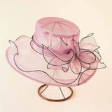 FLOWER MESH BEACH SUN HAT_CWAH1409