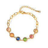 FASHION NATURAL STONE FANTASY CATS EYE BRACELET_CWAJE1901