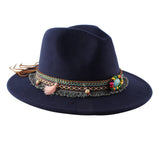 Women Retro Warm Felt Hat Jazz Hat_Cwah0753