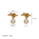 Versatile Pearl Earrings Sweet Geometric Design