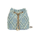 Denim Fashionable Crossbody Bucket Bag