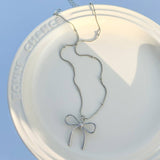 HOT SELLING BLACK BOW BEADED NECKLACE_CWAJE1171