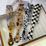 RETRO TORTOISESHELL COLOR HANDLE WAVY COMB_CWMM1082