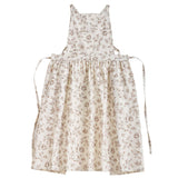 EXTENDED FLORAL PRINT LINEN APRONS WITH POCKETS_CWMM3304