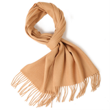 Unisex Wool Scarf Soft Solid Color With Tassels_Cwasc2707