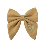 CHILDRENS EMBROIDERED FLORAL BOW HAIRPIN_CWAHA2352