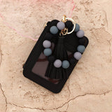 LEOPARD CARD WALLET WITH PU LEATHER KEYCHAIN_CUAB00442