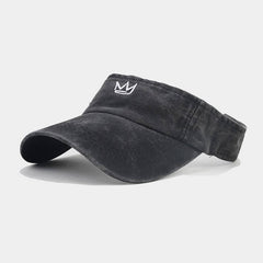 CROWN EMBROIDERED VISOR CAP SUMMER SUN HAT_CWAH3310
