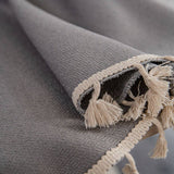 GRAY JACQUARD GEOMETRIC TABLECLOTH_CWMM0964