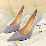 MATCHING SHALLOW MOUTH POINTED TOE HIGH HEELS_CWSHH0086