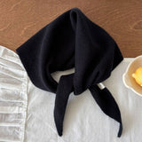 Pure Wool Knit Triangle Scarf Multi-Use_Cwov00279