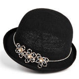 PEARL FLOWER HEMLINE FISHERMAN HAT_CWAH1454