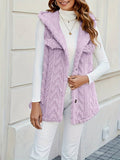 Warm Stylish Plush Hooded Cardigan Vest