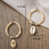 SEASIDE BEACH NATURAL SHELL BEADED EARRINGS_CWAJE1560
