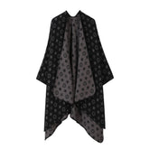FAUX CASHMERE SHAWL CAPE WITH OUTER CAPE SCARF_CWASC2218