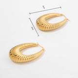 HOLLOW HOOP GEOMETRIC U SHAPED EARRINGS_CWMM3666