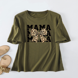 LEOPARD BOW PRINT T SHIRT LOOSE FIT FOR WOMEN_CWTTS1461