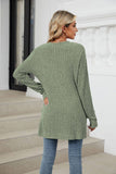 Solid-Color Casual Pocket Long-Sleeved Cardigan