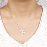 Pearl Zircon Titanium Steel Necklace